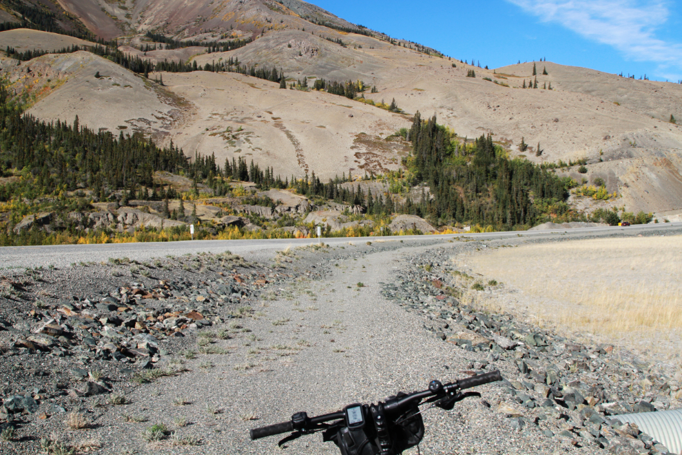 ATV trail along the Alaska Highway at Sheep Mountain, Yukon