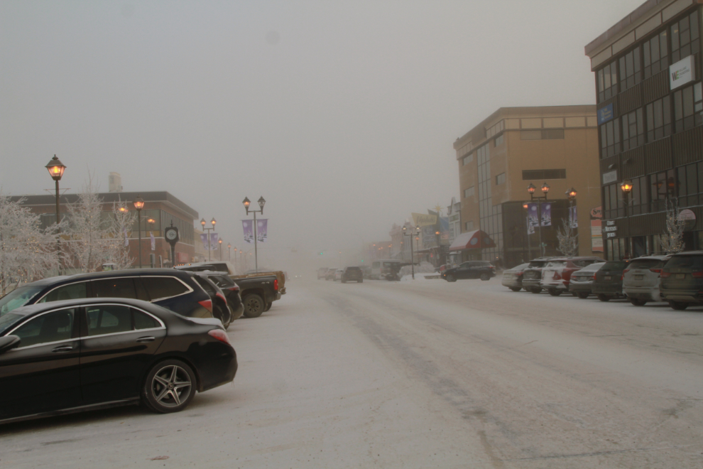 Main Street in Whitehorse at -38C