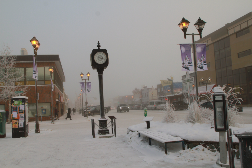 Main Street in Whitehorse at -38C