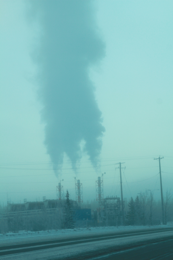 Natural gas power generators in Whitehorse at -38C