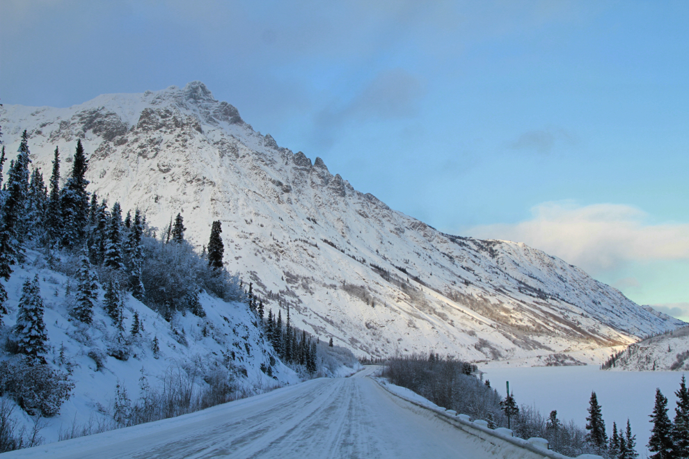 Dail Peak, on the Yukon's South Klondike Highway in January