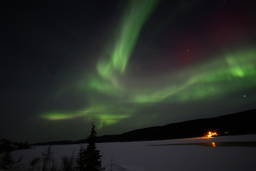  - Aurora borealis over the Yukon River just east of Whitehorse
