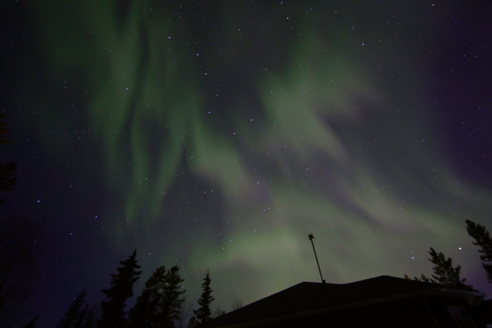 Aurora borealis at Whitehorse, Yukon, in April