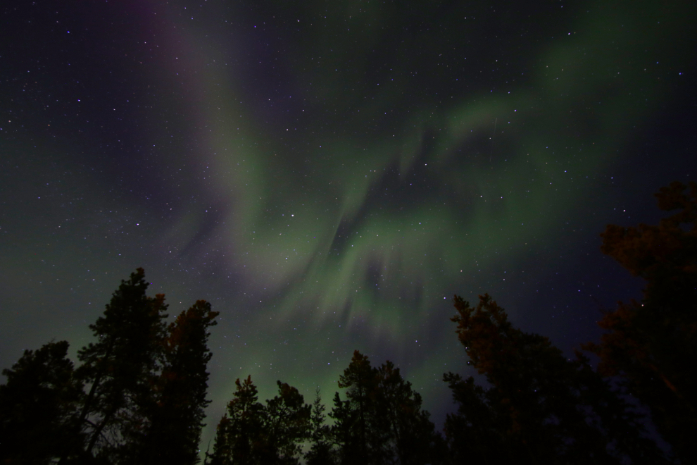 Aurora borealis at Whitehorse, Yukon, in April