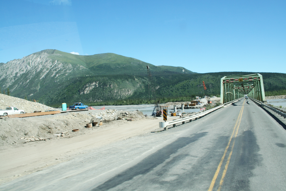 The new and old Donjek River bridges, Alaska Highway, 2006
