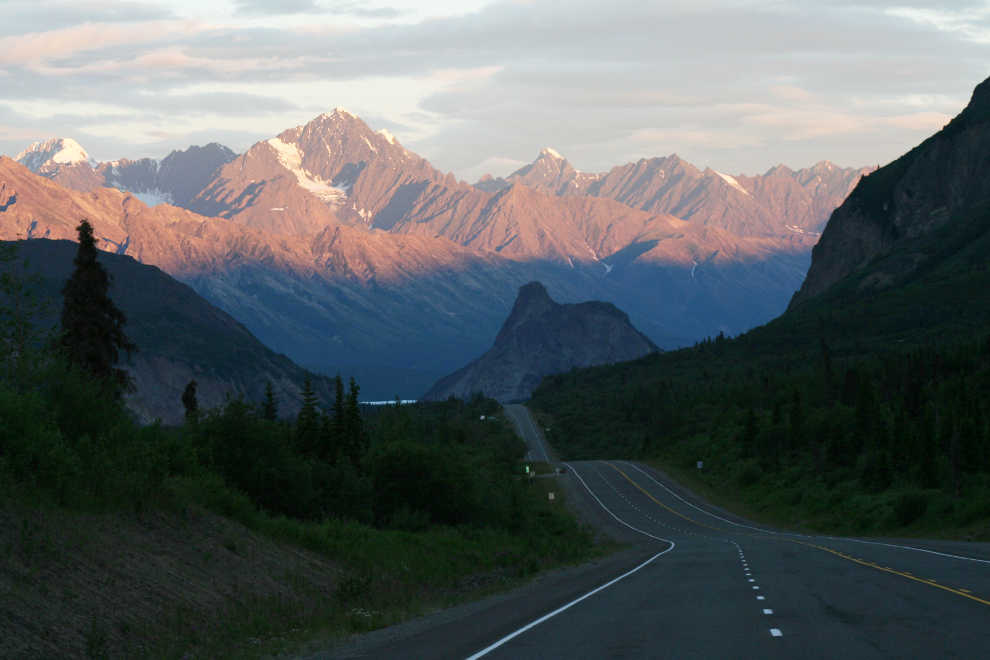 The dramatic outcropping of rock known as Lion Head, at Mile 115 of the Glenn Highway, Alaska
