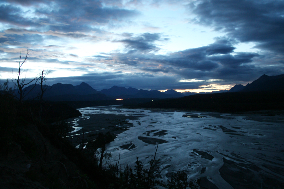 The Matanuska River as seen from the viewpoint at Mile 59 of the Glenn Highway