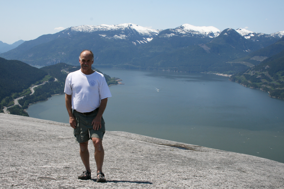 ExploreNorth editor Murray Lundberg on the Stawamus Chief at Squamish, BC