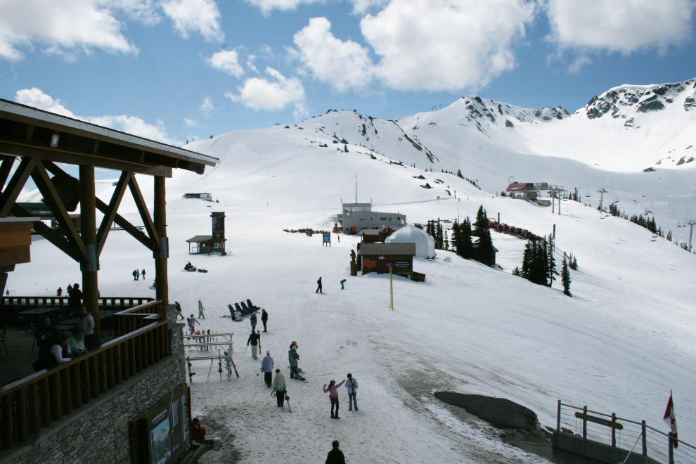 The view from the Roundhouse, the top gondola station at Whistler.