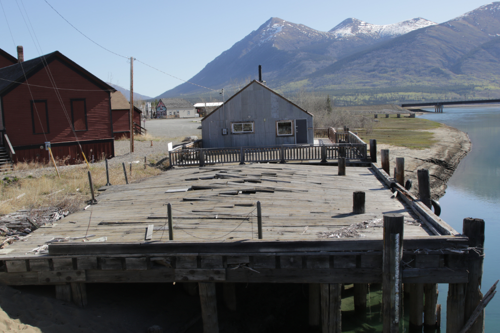 The historic BYN dock and warehouse in Carcross, Yukon 