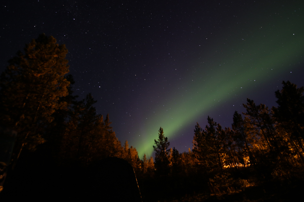 The aurora borealis at Whitehorse, Yukon