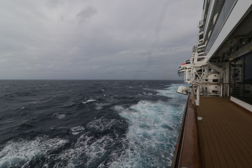 Rough seas on the cruise ship Koningsdam.