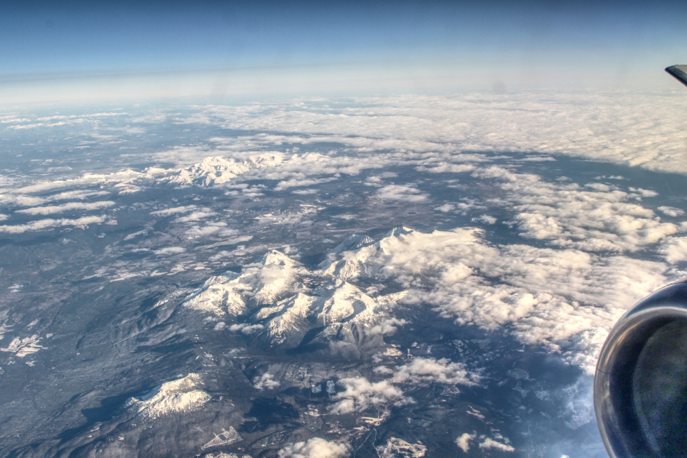 Flying from Vancouver to Whitehorse