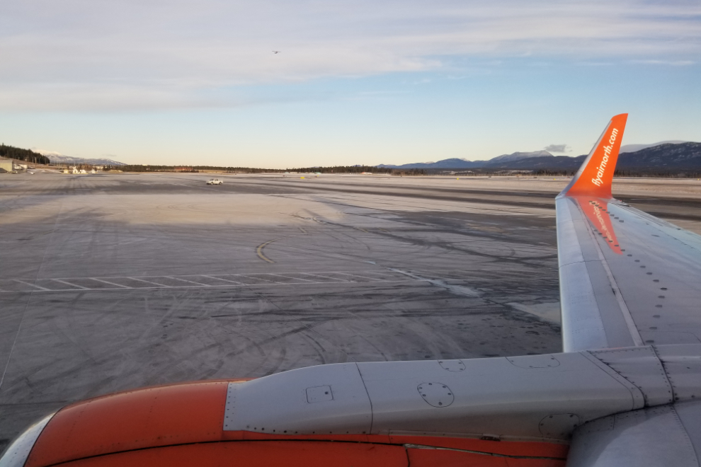 On an Air North Boeing 737 at Whitehorse, Yukon