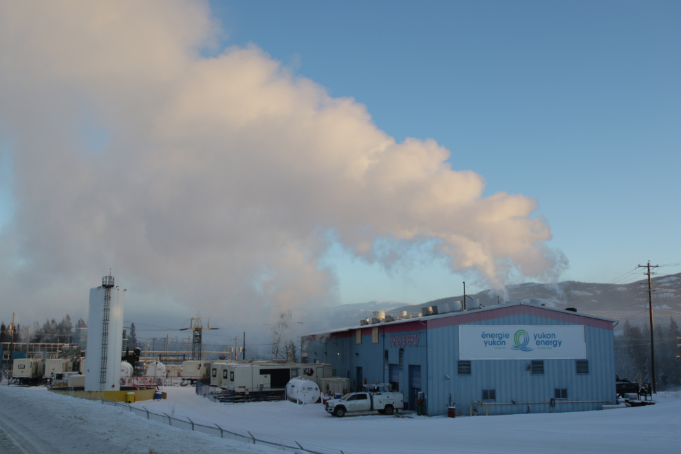 Yukon Energy's diesel power production plant at -40C in Whitehorse, Yukon