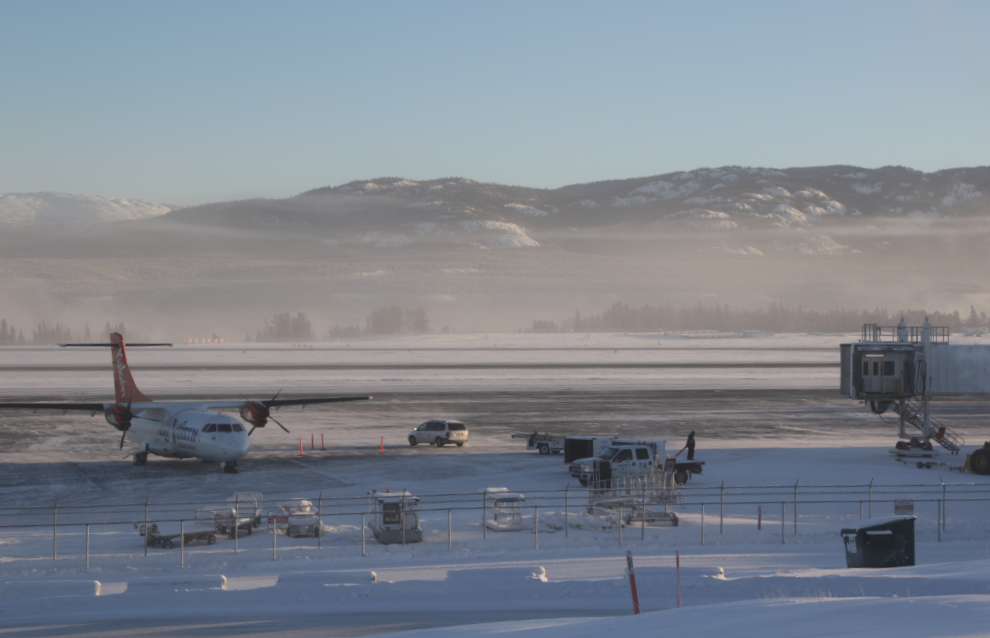 Whitehorse airport at -40C in Whitehorse, Yukon