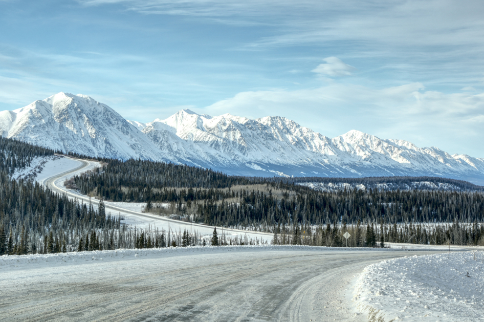 Christmas Creek, Alaska Highway, in February