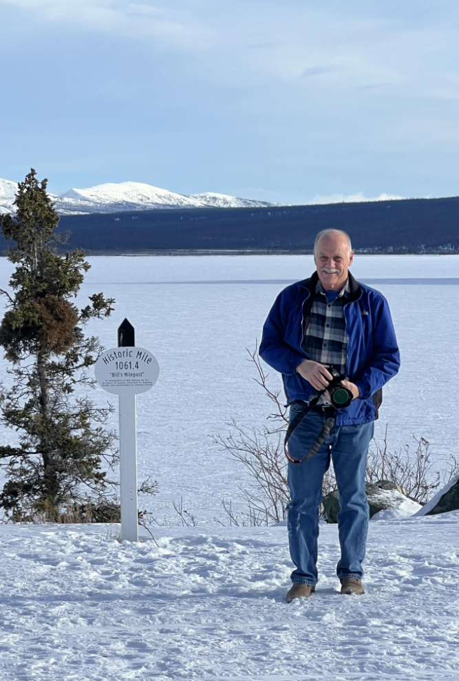 Murray Lundberg at Kluane Lake in February