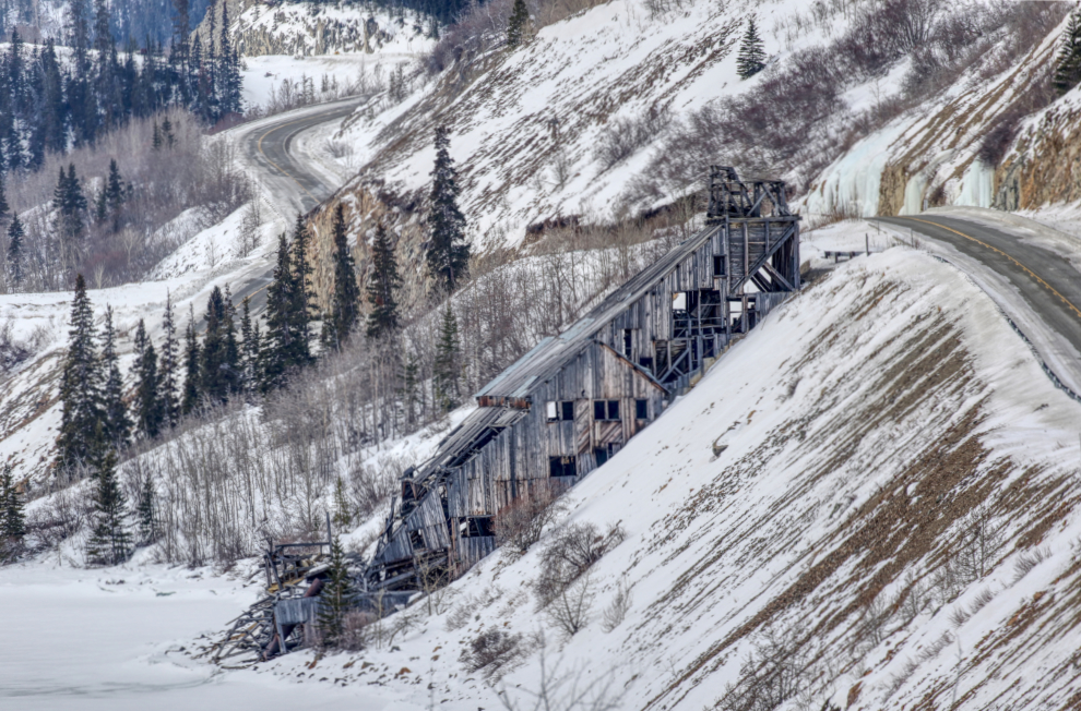 The historic Venus silver mill along the South Klondike Highway in March.