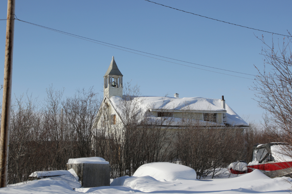 The Catholic Church of the Immaculate Conception in Aklavik, NWT.