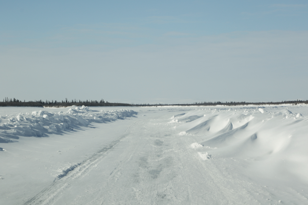 The Aklavik-Fort McPherson ice road in April.