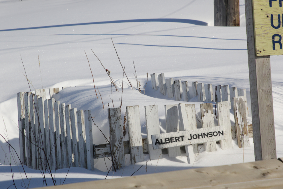Grave of Albert Johnson, 'The Mad Trapper of Rat River,' at Aklavik, NWT.