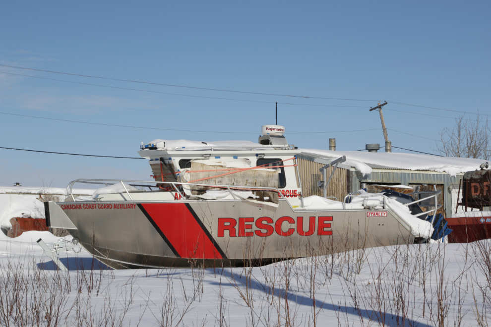 Coast Guard Auxiliary rescue boat at Aklavik, NWT.