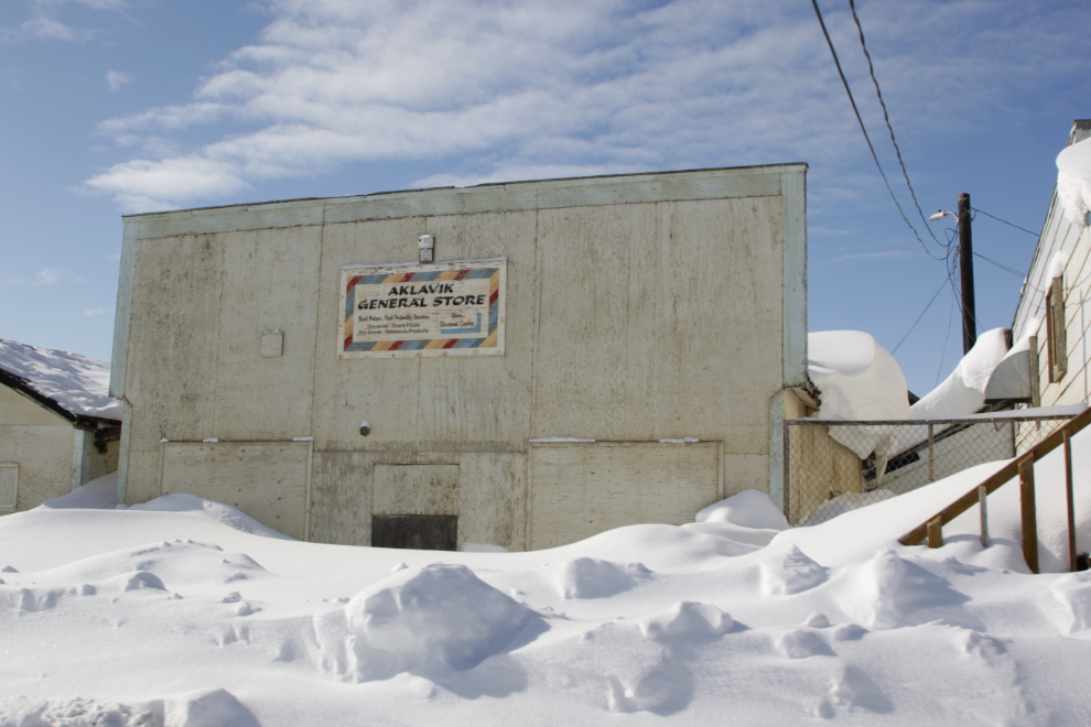The historic Aklavik General Store, now closed.