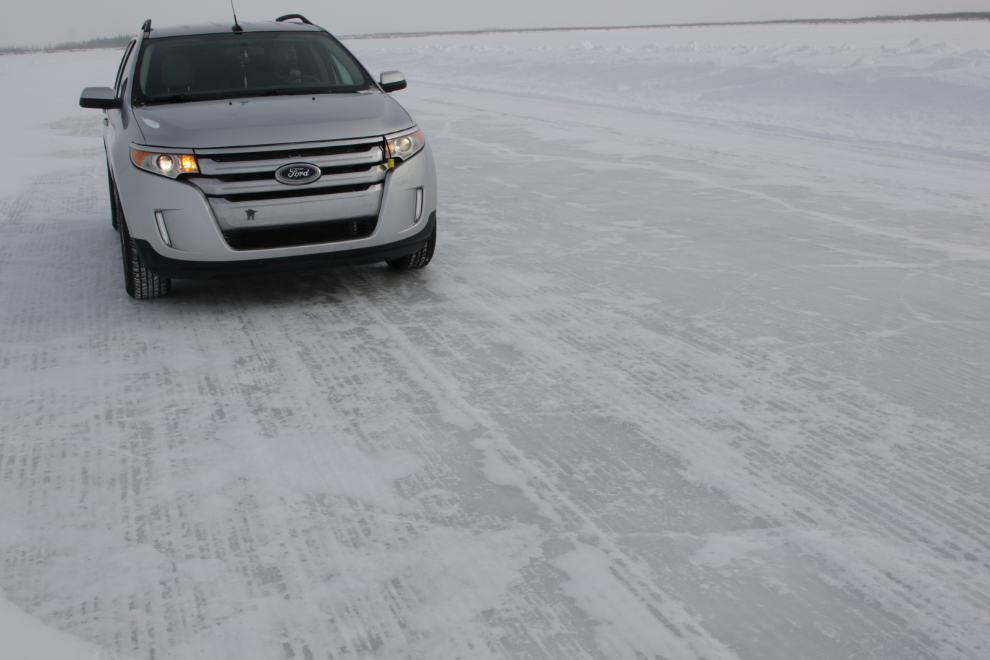 Driving the Ice Road from Inuvik to Aklavik, NWT
