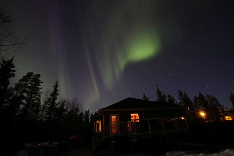 Northern Lights at Whitehorse, Yukon, in mid April.
