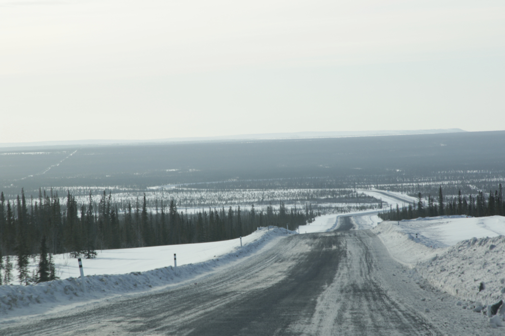 Heading south on the Dempster Highway in April.