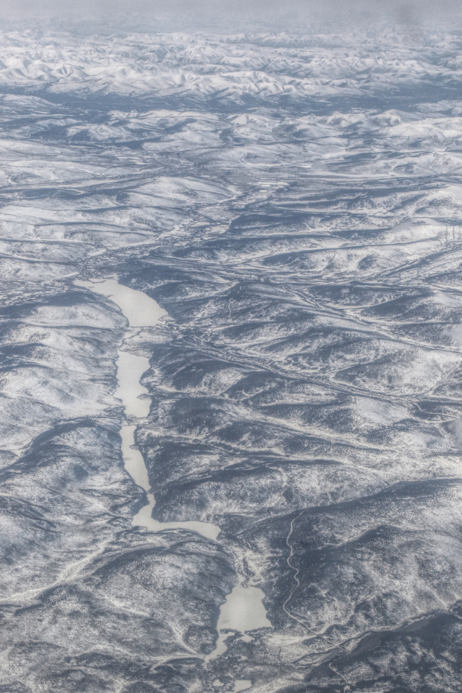 Flying between Whitehorse and Dawson City in mid April.