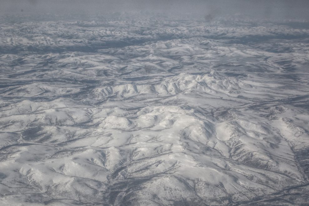Flying between Whitehorse and Dawson City in mid April.