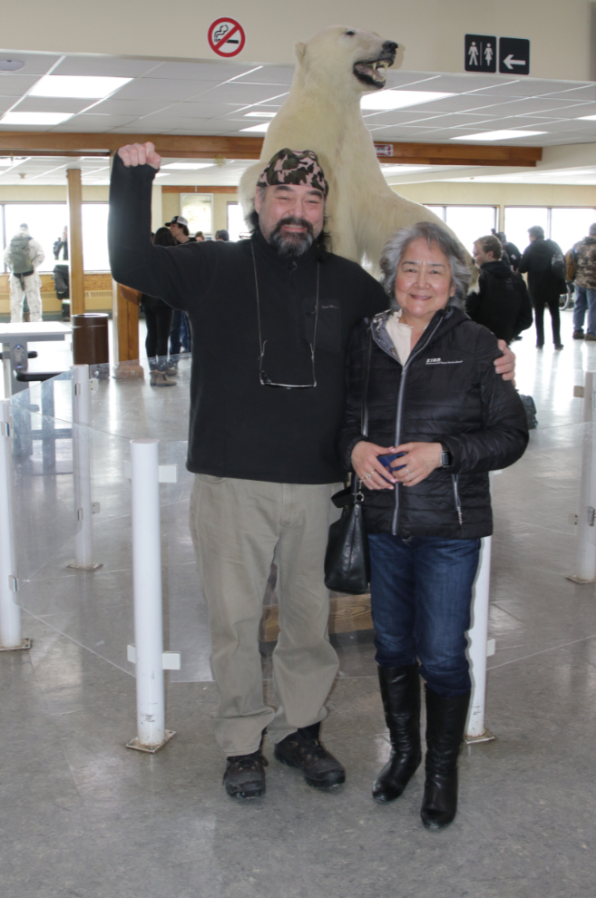 My friends Tyson and Catherine at the Inuvik airport