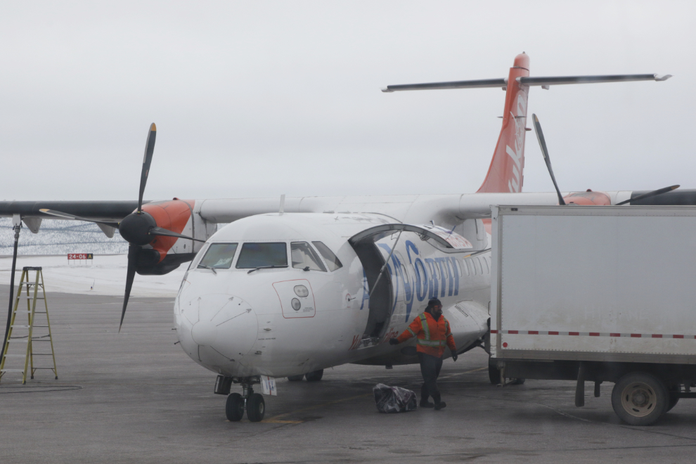 Air North ATR loading at Inuvik, NWT