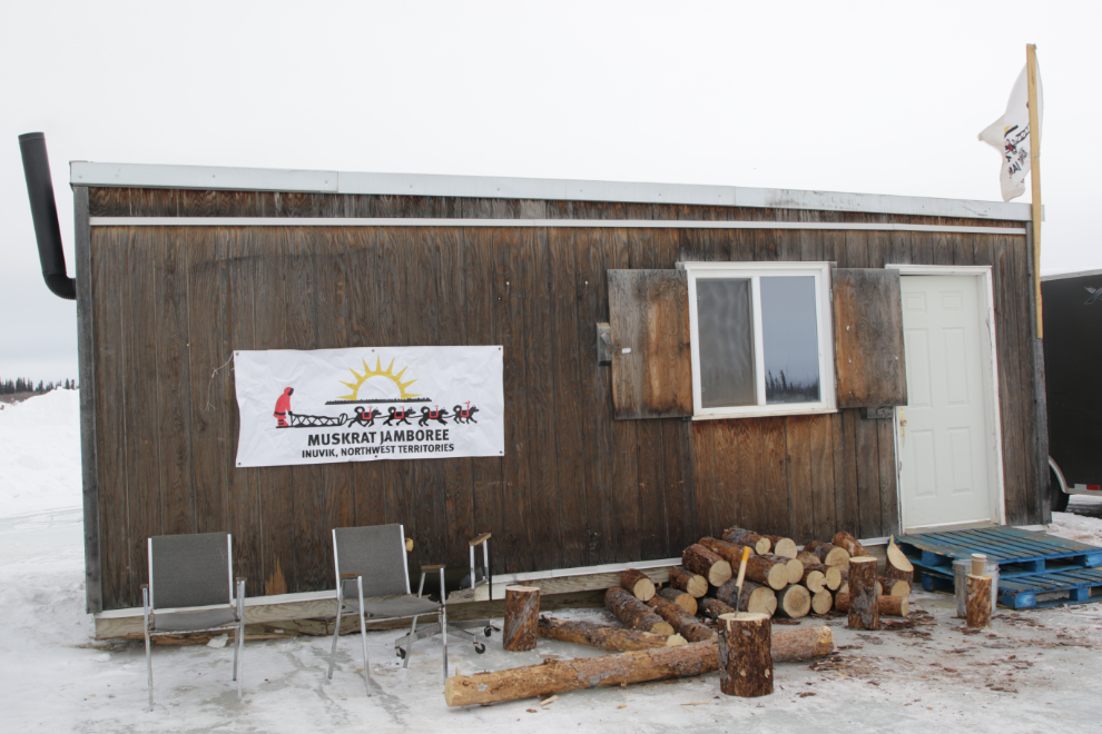The portable office of the Muskrat Jamboree at Inuvik, NWT.