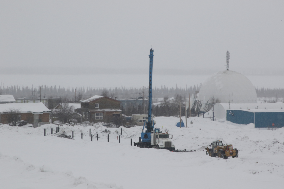 Starting construction of new utilidors in Inuvik, NWT, in April.