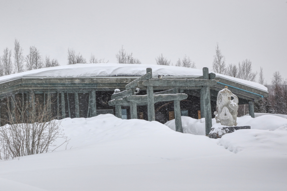 The Western Arctic Regional Visitor Centre in downtown Inuvik, NWT, in April.