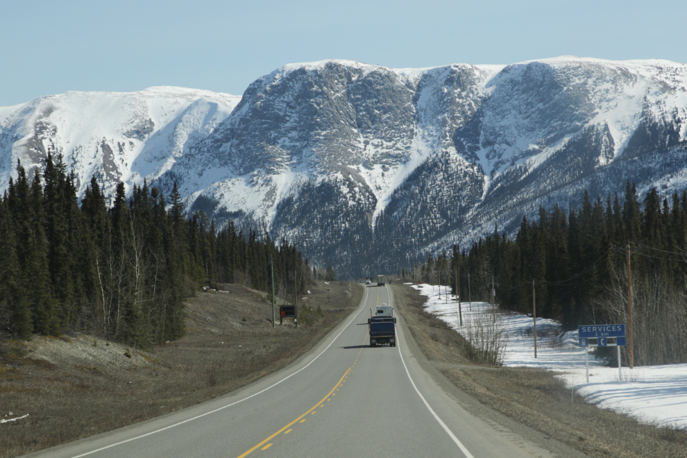 The Alaska Highway near Jake's Corner in mid April.