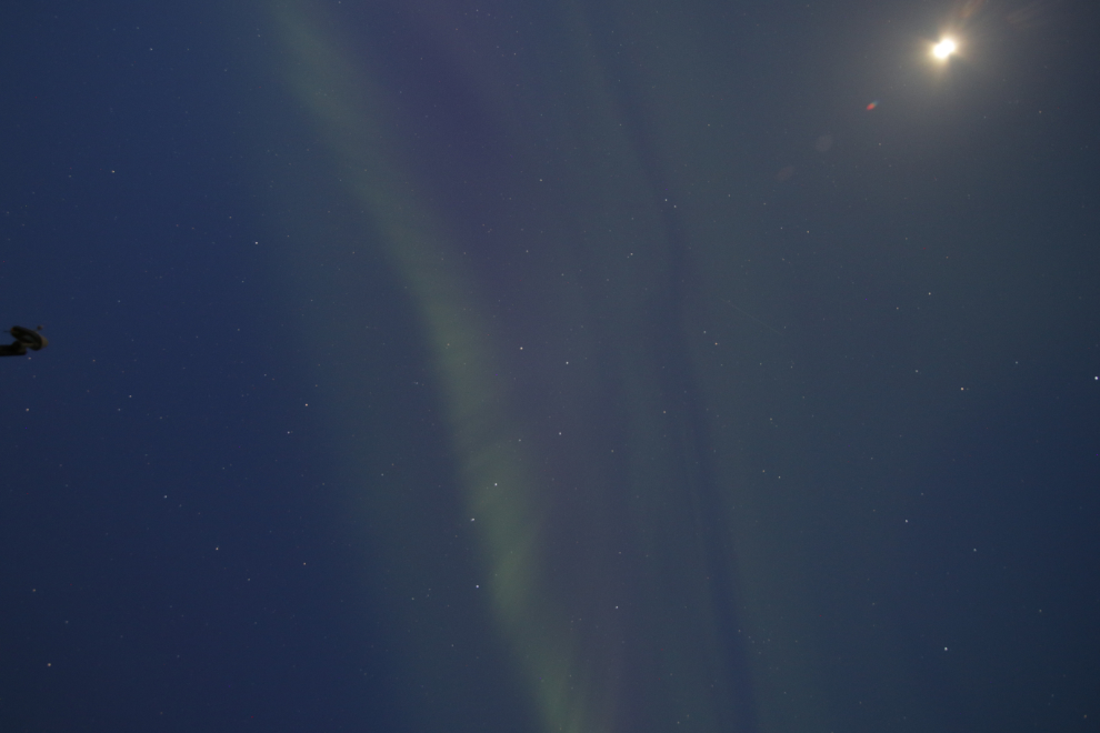 Aurora borealis at Whitehorse, Yukon, in mid April.