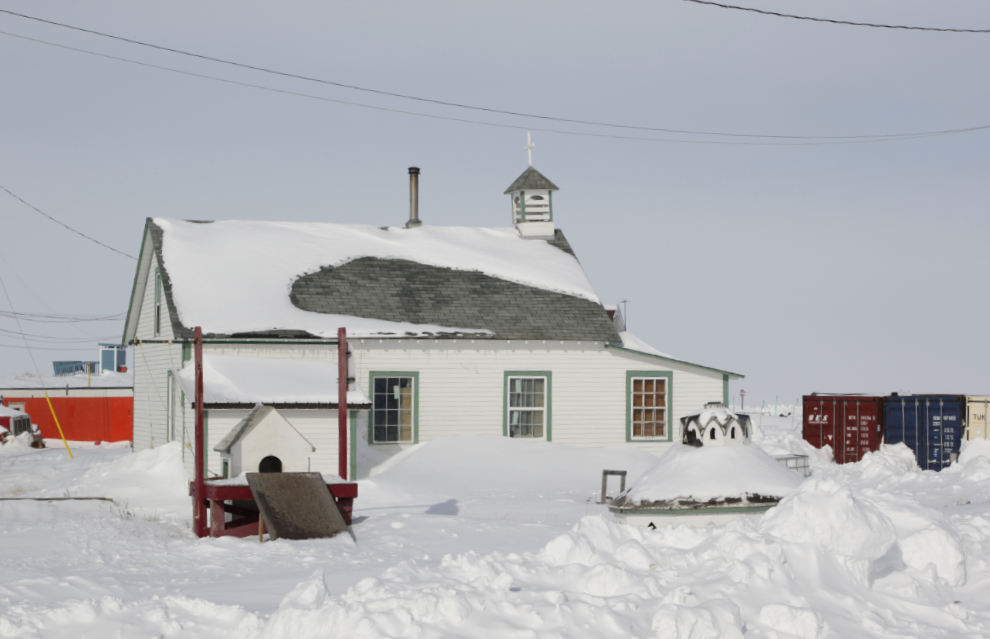 The Catholic Church of Our Lady of Grace at Tuktoyaktuk, NWT, in mid April.