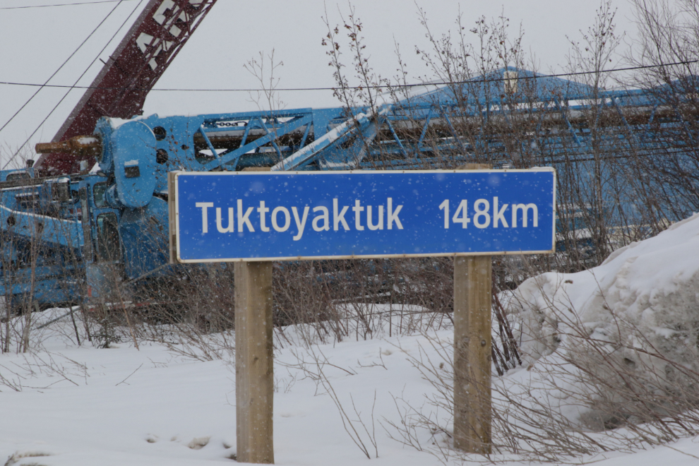 Tuktoyaktuk 148 km, in April.