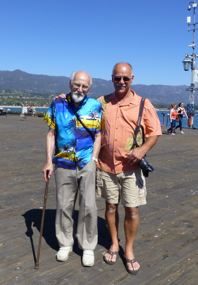 Murray Lundberg and his Dad Robert in Santa Barbara, California