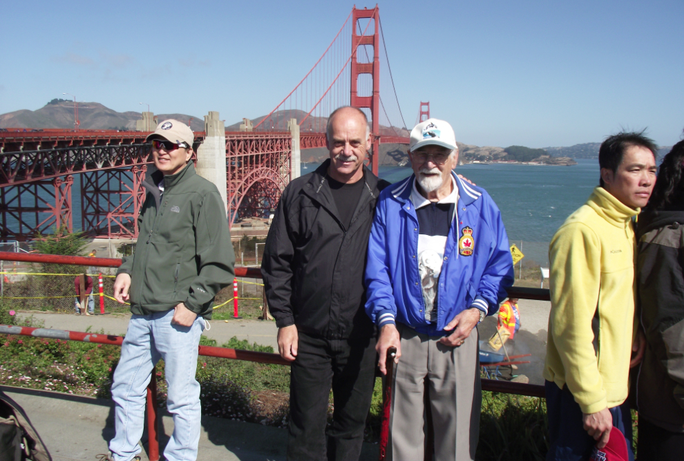 Murray Lundberg and his Dad Robert in San Francisco while on a cruise.