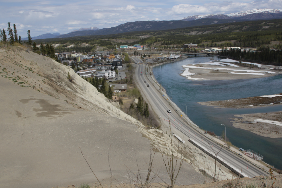 A landslide area on the Whitehorse escarpment.