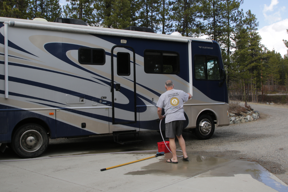 Starting Spring cleanup on the motorhome.