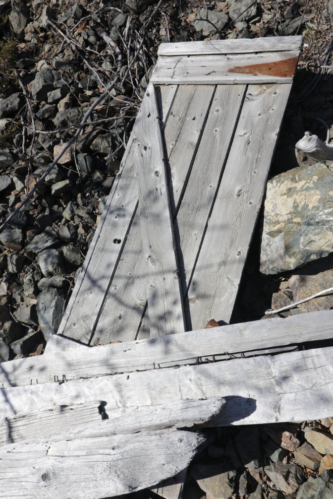 A door in the ruins of the historic Venus silver mill, Yukon.