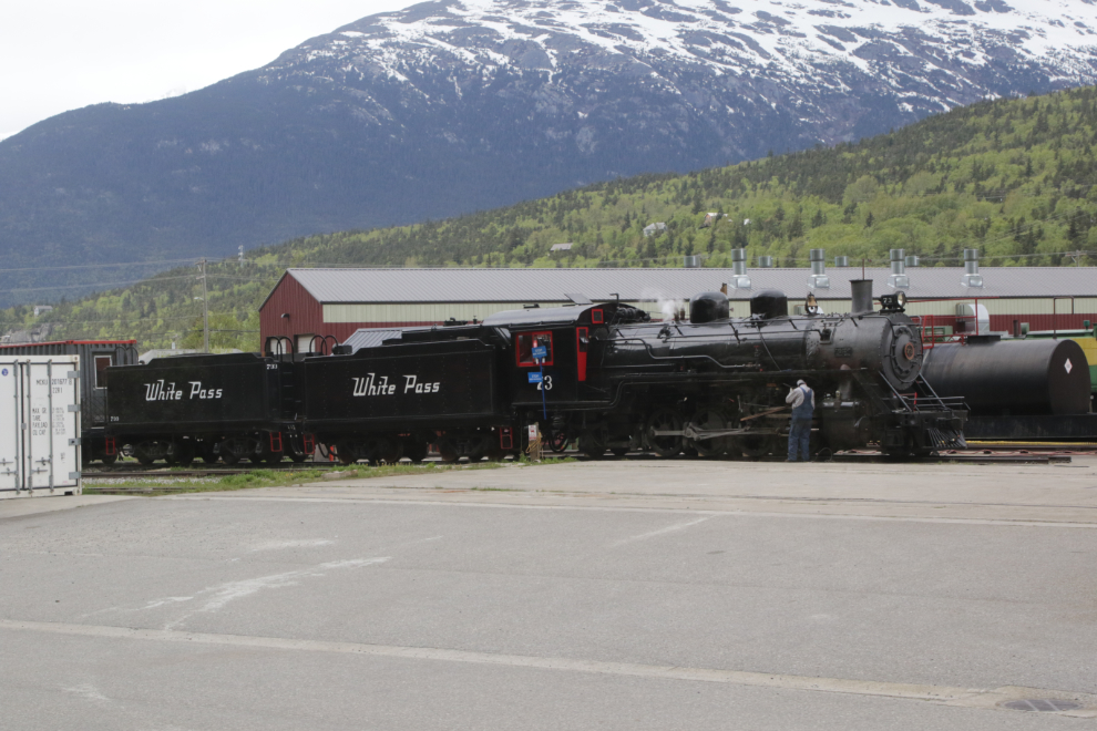 Steam engine #73 at Skagway, Alaska.