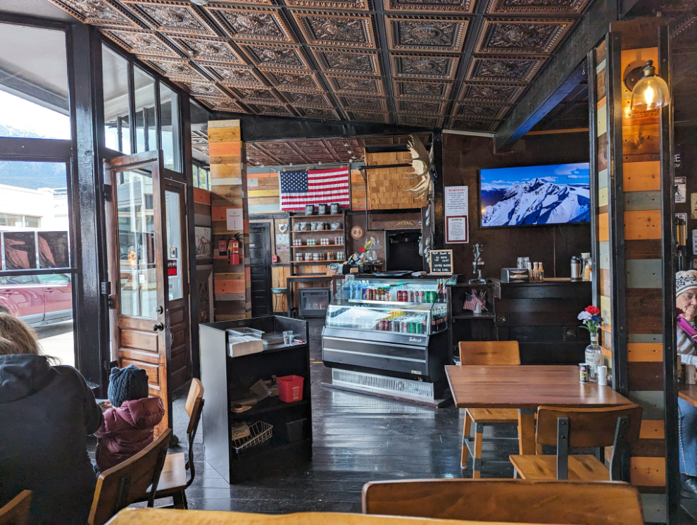 The Sittin' Sasquatch cafe at Skagway, Alaska.