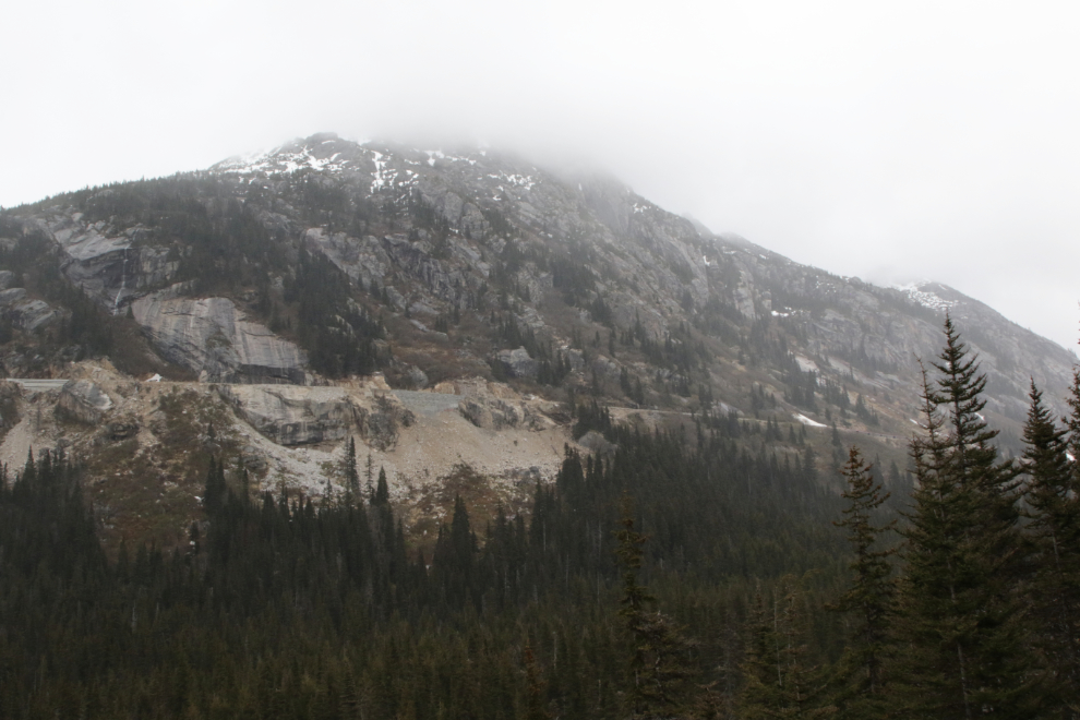 Riding the White Pass & Yukon Route railway.